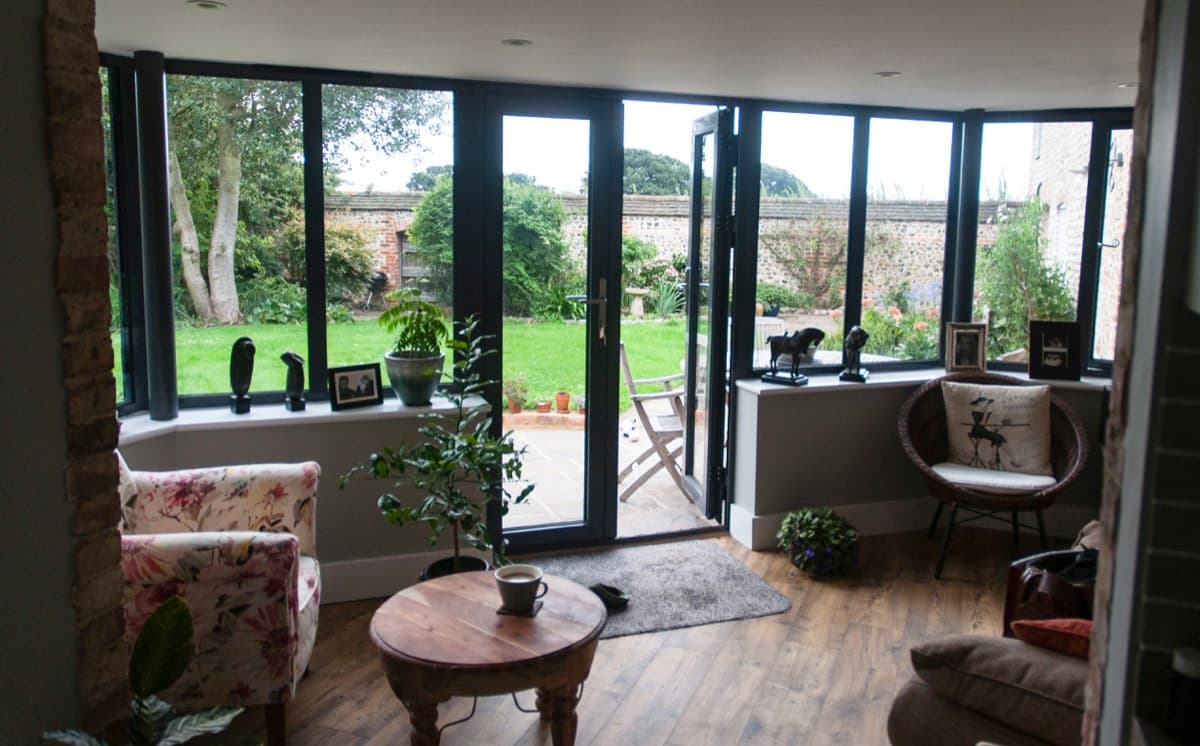 Loft conversion interior with skylights and natural light
